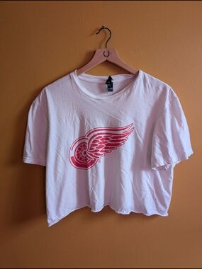 District Light Pink Crewneck Tee with Black Brand Tag